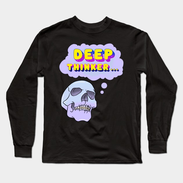 Deep Thinker Long Sleeve T-Shirt by Tameink